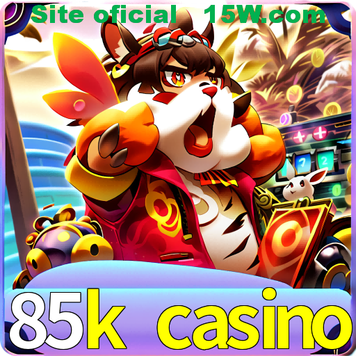 Imagem promocional da 85k casino mostrando a plataforma e suas vantagens